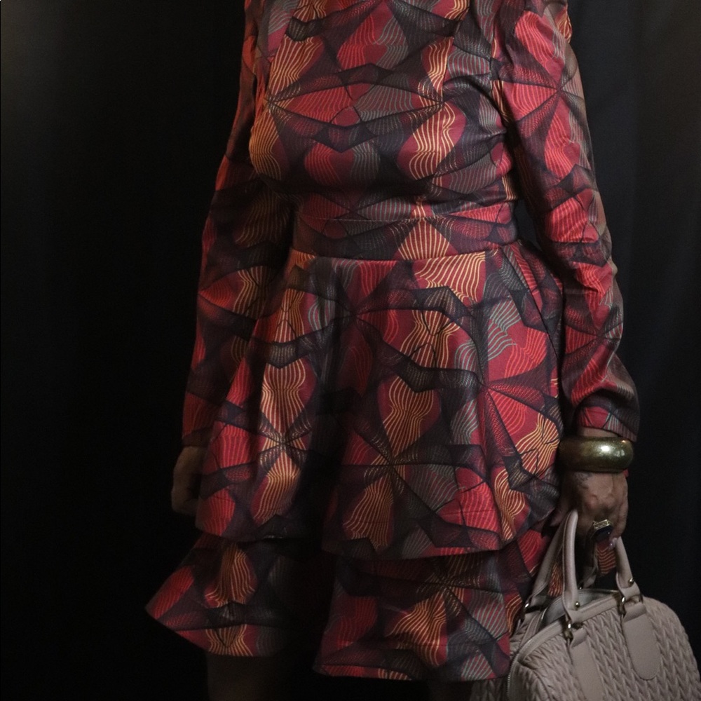 Multi colored fitted dress